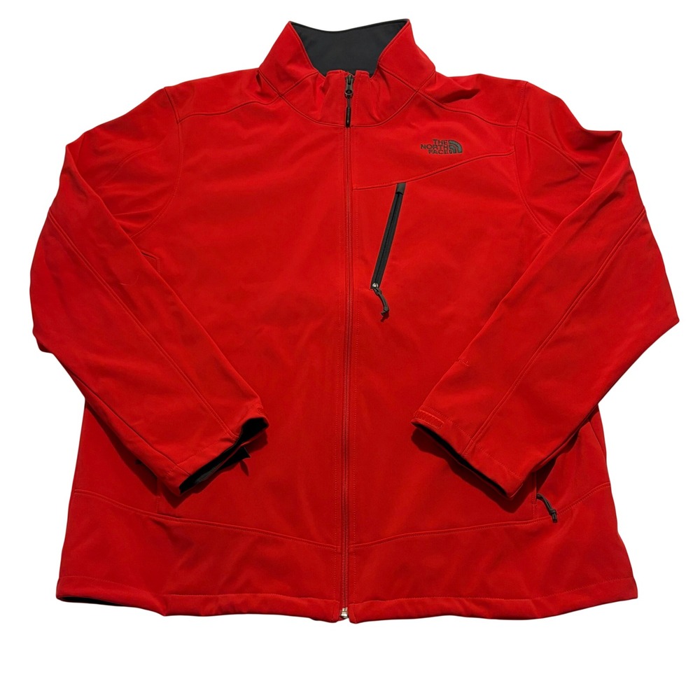 The North Face Mens WindWall Softshell Jacket Red XXL NF00CUY0 Full Zip Fleece